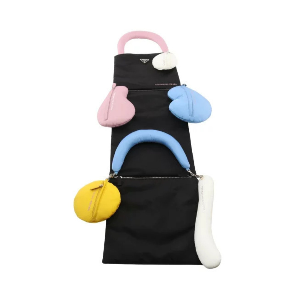 Prada Kazuyo Sejima Invites TESSUTO Shoulder Bag Black Multicolor